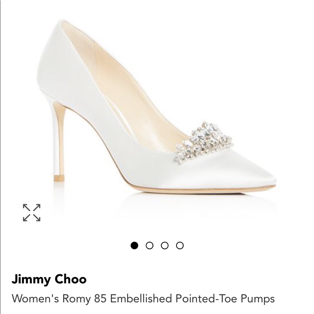 Jimmy Choo Romy 85 Ivory Tiara Heels